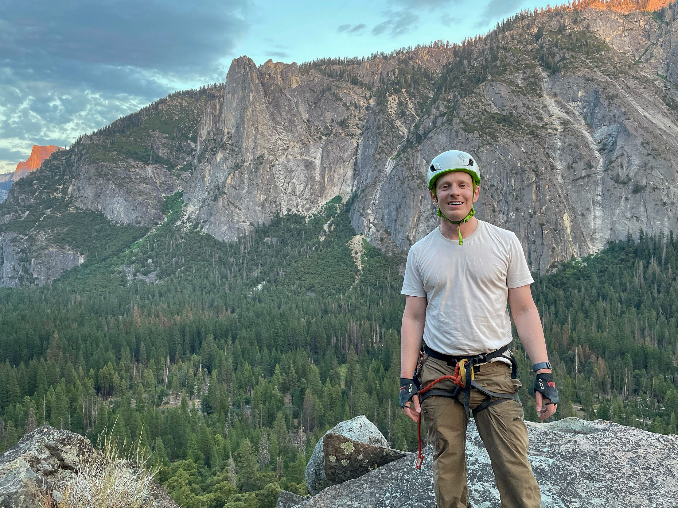 Zev Felix climbing in Yosemite