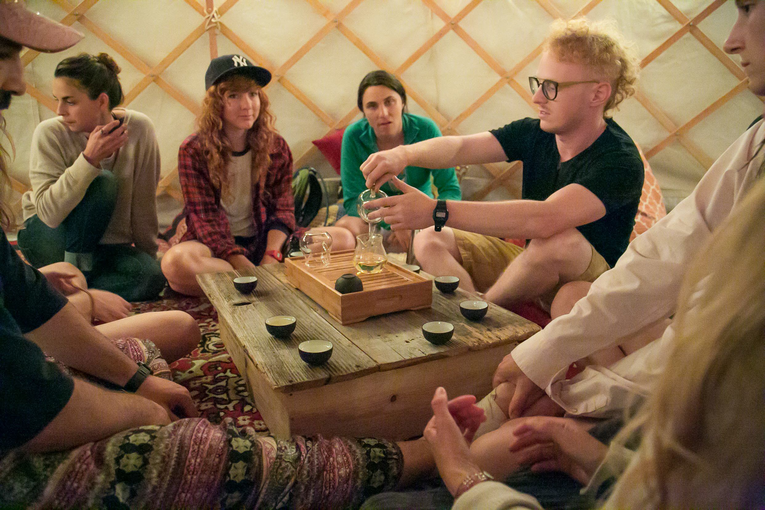 Friends gathered around a table